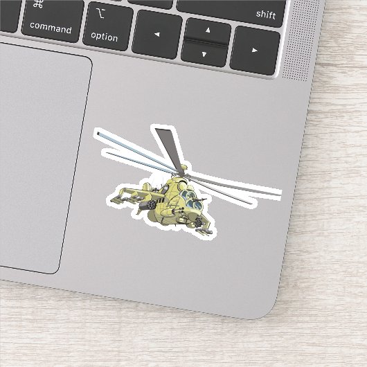Sticker Hélicoptère de dessin animé "Hind" (Détail)