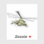 Sticker Hélicoptère de dessin animé "Hind" (Feuille)