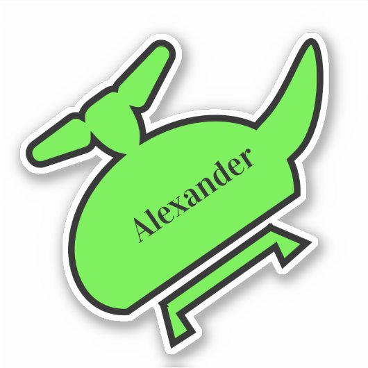 Sticker Hélicoptère fête d'anniversaire Favoriser (Devant)