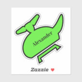 Sticker Hélicoptère fête d'anniversaire Favoriser (Feuille)