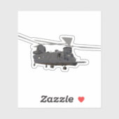Sticker Hélicoptère militaire MH-47 Chinook (Feuille)