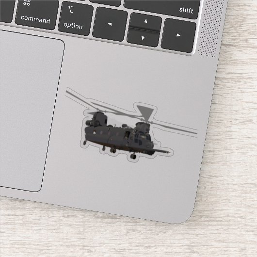 Sticker Hélicoptère militaire MH-47 Chinook (Détail)