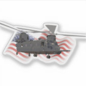 Sticker Hélicoptère militaire MH-47 Chinook (Devant)