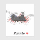 Sticker Hélicoptère militaire MH-47 Chinook (Feuille)