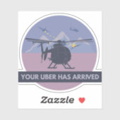 Sticker Hélicoptère pour oiseaux MH-6 (Feuille)