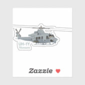 Sticker hélicoptère UH-1 (Feuille)