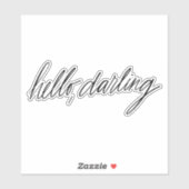 Sticker Hello Darling manuscrit (Feuille)
