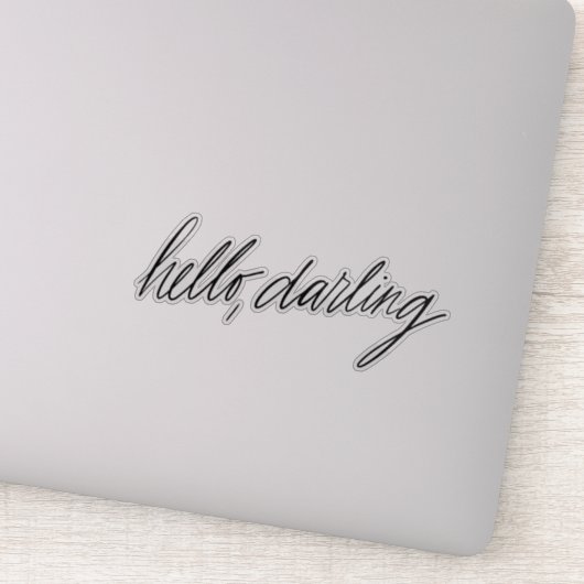 Sticker Hello Darling manuscrit (Détail)
