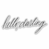 Sticker Hello Darling manuscrit (Devant)
