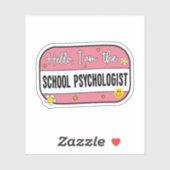 Sticker Hello, I am the school psychologist (Feuille)