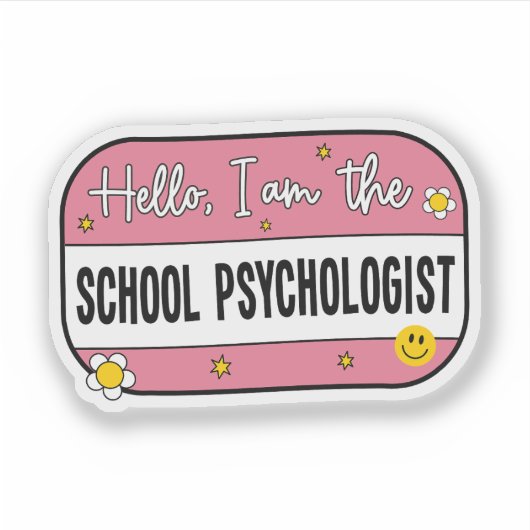 Sticker Hello, I am the school psychologist (Devant)