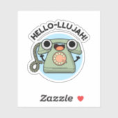 Sticker Hello-lujah Funny Téléphone Pun (Feuille)
