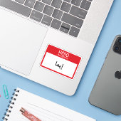 Sticker Hello My Names in Arabic Version (Ordinateur portable avec iPhone)