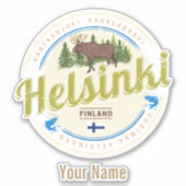 Sticker Helsinki capitale de l'orignal Finlande souvenir v (Devant)