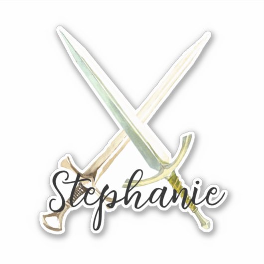 Sticker HEMA d'épée longue personnalisée (Devant)