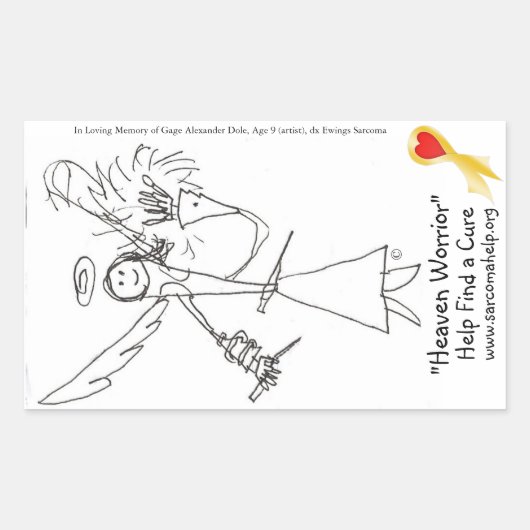 Sticker, Hemelvrees #3 Rechthoekige Sticker (Voorkant)