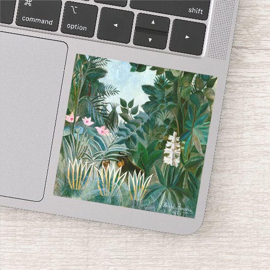 Sticker Henri Rousseau - La jungle équatoriale (Détail)