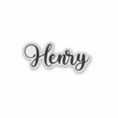 Sticker Henry Name - Calligraphie manuscrite (Devant)