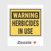 Sticker Herbicides Avertissement Utilisés (Feuille)