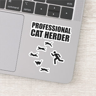 Sticker Herder de chats professionnels Funny Héritage de c
