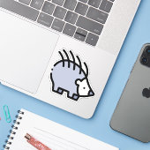 Sticker Hérisson (Ordinateur portable avec iPhone)