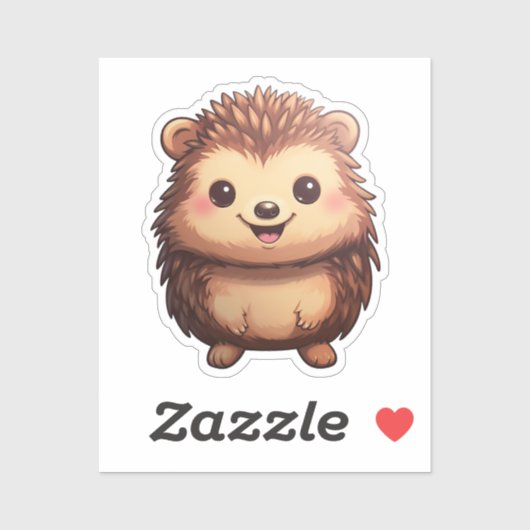 Sticker Hérisson de dessin (Feuille)