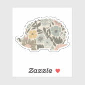 Sticker Hérisson Floral Boho (Feuille)