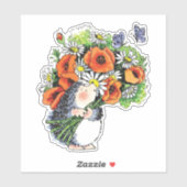 Sticker Hérisson géant et pavois (Feuille)