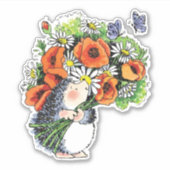 Sticker Hérisson géant et pavois (Devant)