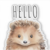 Sticker Hérisson mignon texte personnalisé (Devant)