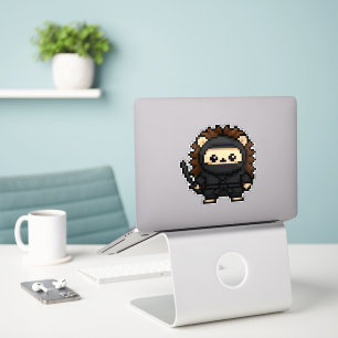 Sticker hérisson ninja 6x6