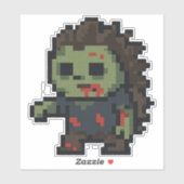 Sticker hérisson zombie 6x6 (Feuille)