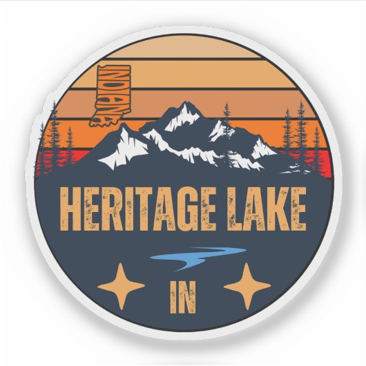 Sticker Heritage Lake, Indiana (Devant)