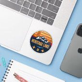 Sticker Heritage Lake, Indiana (Ordinateur portable avec iPhone)