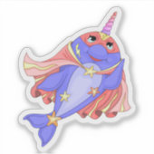 Sticker Hero Narwhal (Devant)