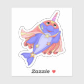 Sticker Hero Narwhal (Feuille)