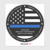 Sticker Heroes Live Forever Police Memorial FallOfficer (Feuille)