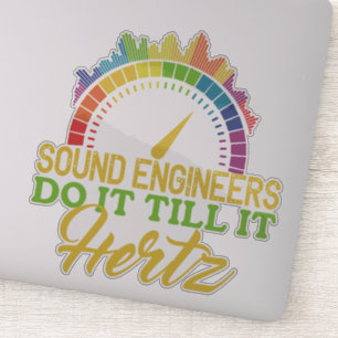 Sticker Hérose ingénieur de son de jeu coloré amusant