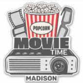 Sticker Heure du film de nom personnalisé (Devant)