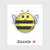 Sticker Heureuse abeille (Feuille)