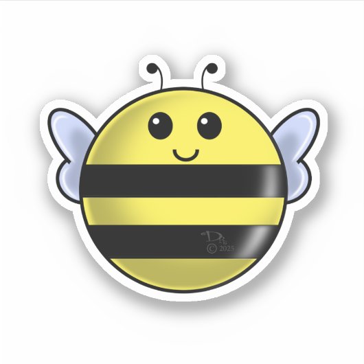 Sticker Heureuse abeille (Devant)