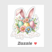 Sticker Heureuse Bénédiction Ester Bunny Rose Oreilles mig (Feuille)