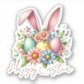 Sticker Heureuse Bénédiction Ester Bunny Rose Oreilles mig (Devant)