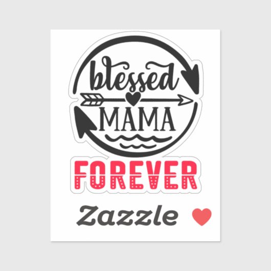 Sticker Heureuse maman pour toujours (Feuille)