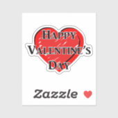 Sticker Heureuse Sainte-Valentin (Feuille)