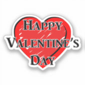 Sticker Heureuse Sainte-Valentin (Recto)