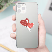 Sticker Heureuse Sainte-Valentin de petite entreprise deux (Téléphone)