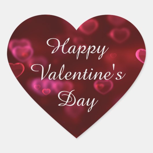 Sticker Heureuse Sainte-Valentin du coeur (Devant)