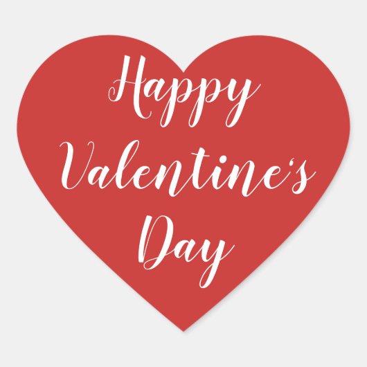 Sticker Heureuse Sainte-Valentin du coeur rouge (Devant)
