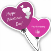 Sticker Heureuse Sainte-Valentin promotionnel Deux ballons (Recto)